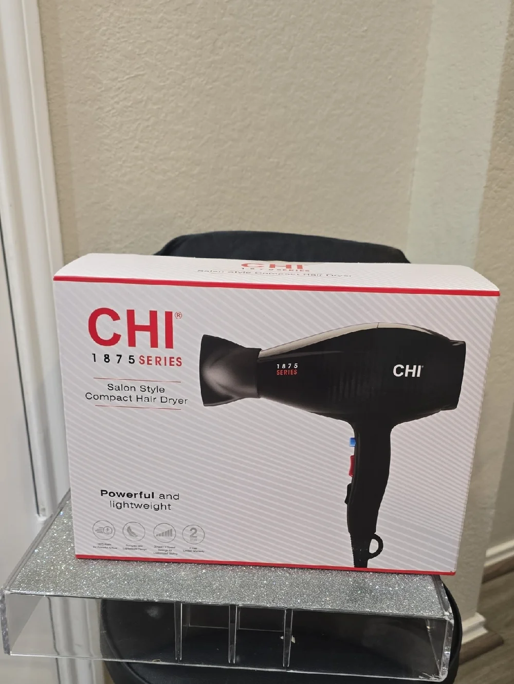CHI 1875 Series Salon Style Compact‎ Hair Dryer- Black